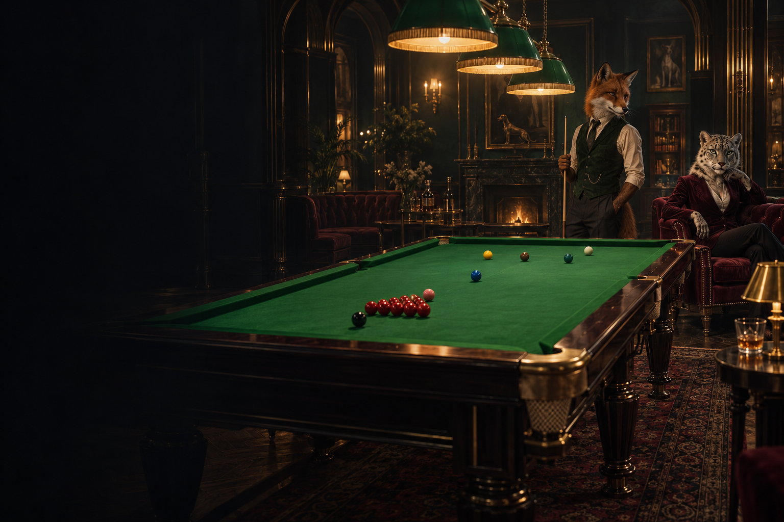 Velvet Cue midnight snooker club artwork